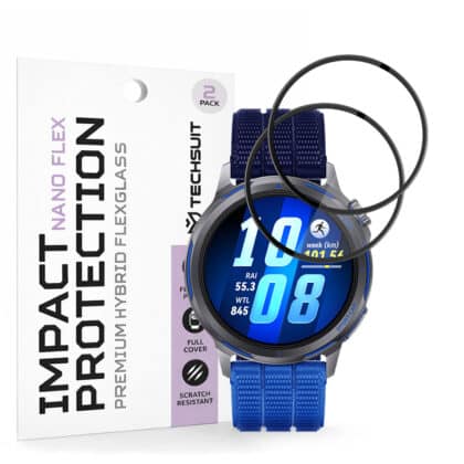Techsuit - Nano Flex (συσκευασία 2 τεμαχίων) - Huawei Watch GT Runner 2 - Μαύρο