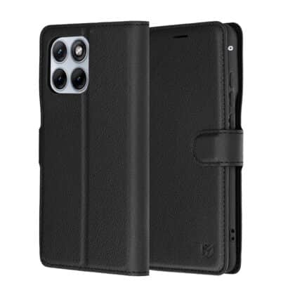 Techsuit Leather Folio - θήκη για Motorola Edge 70 Fusion - Μαύρο