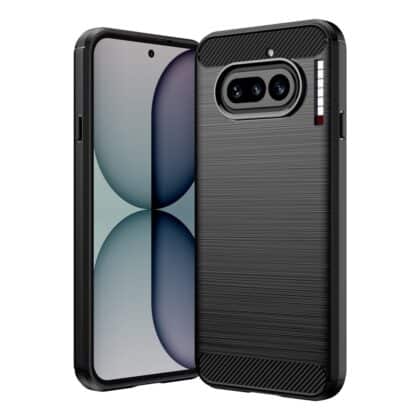 Techsuit Carbon Silicone - θήκη για Nothing Phone (4a) - Μαύρο