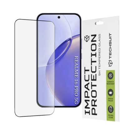 Techsuit - 111D Πλήρης Κάλυψη / Πλήρες Γυαλί με Κόλλα - Realme 16 Pro - Μαύρο
