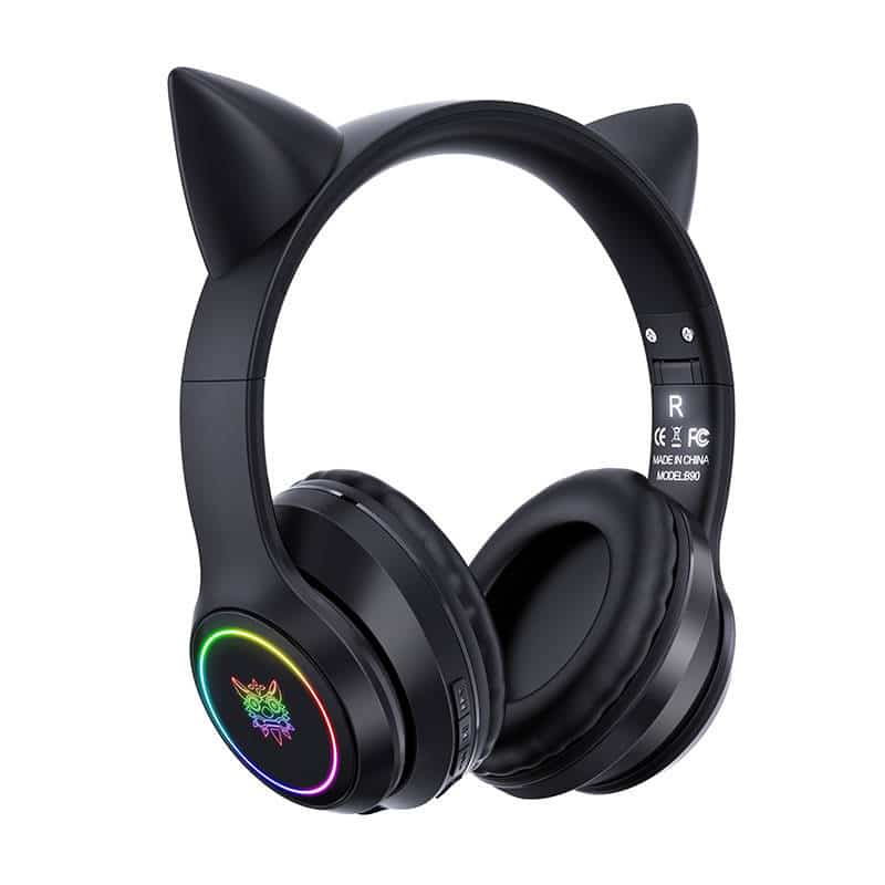ONIKUMA Ασύρματα Ακουστικά Gaming B90 με Αυτιά Γάτας (Μαύρο) - Image 3