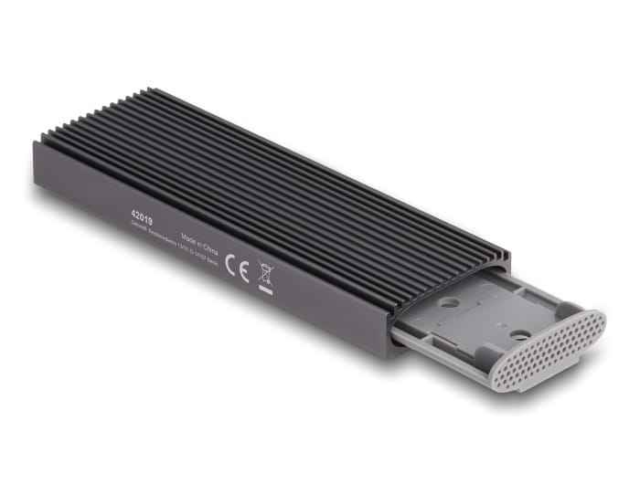 DELOCK θήκη για M.2 NVMe PCIe/SATA SSD 42019, tool free, 10Gbps, μαύρη - Image 3