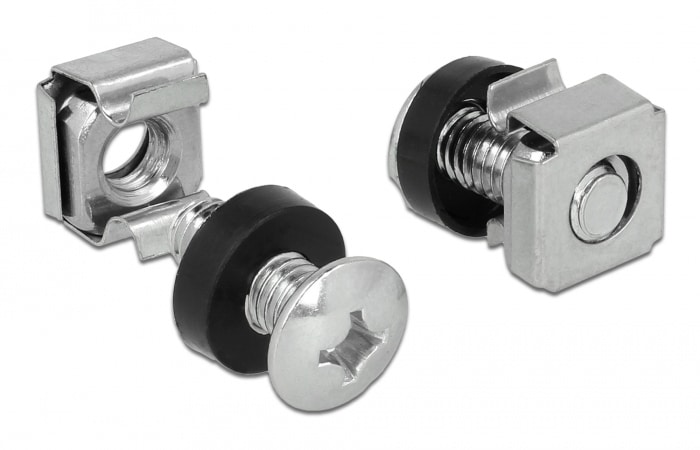 DELOCK σετ βίδες με παξιμάδια 42420 για rack, M6/16mm, 20τμχ - Image 2