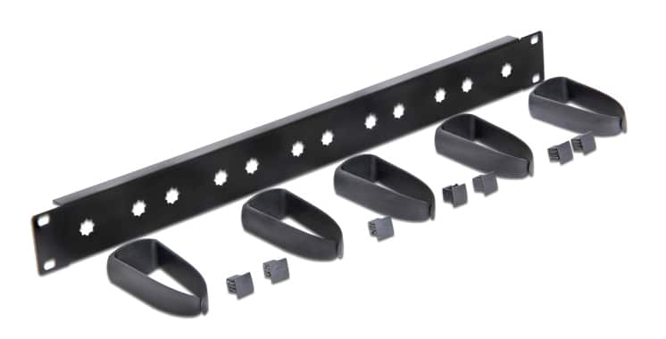 DELOCK cable management 43345 για rack 19"/1U, 5x γάντζοι, μαύρο - Image 4