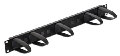 DELOCK cable management 43345 για rack 19"/1U, 5x γάντζοι, μαύρο