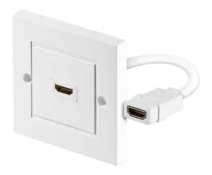 GOOBAY πρίζα τοίχου HDMI 51722, gold-plated, 4K, λευκή