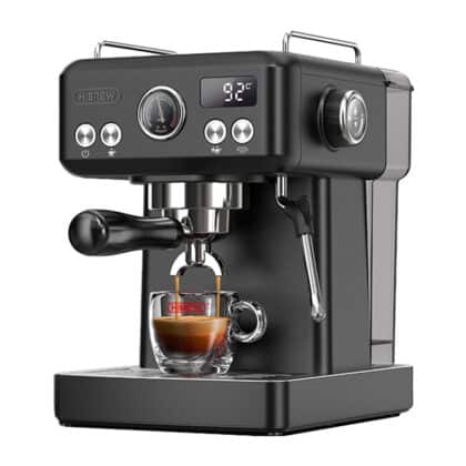 Μηχανή εσπρέσο με έμβολο HiBREW H10A με έλεγχο θερμοκρασίας (μαύρη)