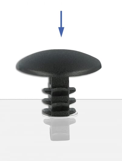 DELOCK Πλαστική τάπα 60188 για κάλυψη οπών, 8.7x9.6mm, μαύρη, 10τμχ - Image 2