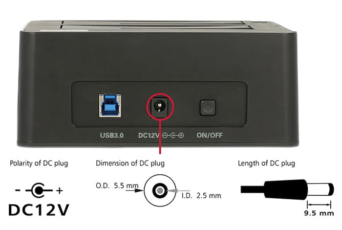 DELOCK docking station για 2.5" ή 3.5" SATA HDD/SSD 62661, 2 θέσεων, 6Gbps, clone function, μαύρο - Image 3