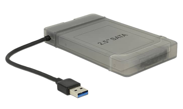 DELOCK αντάπτορας USB σε SATA 62742 με θήκη για 2.5" HDD/SSD, 6Gbps - Image 2