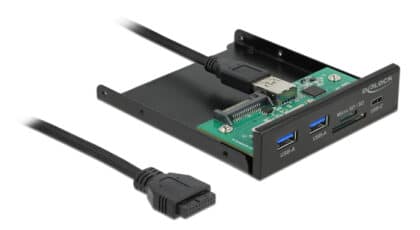 Πρόσοψη DELOCK 64058, 3,5" σε USB-C, 2x USB & SD/Micro SD