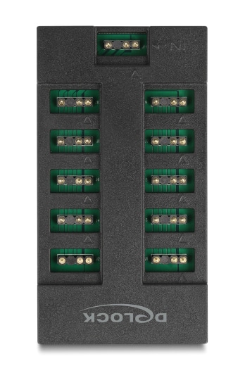DELOCK RGB hub 64128 για ARGB LEDs, 10 θύρες, μαύρο - Image 4