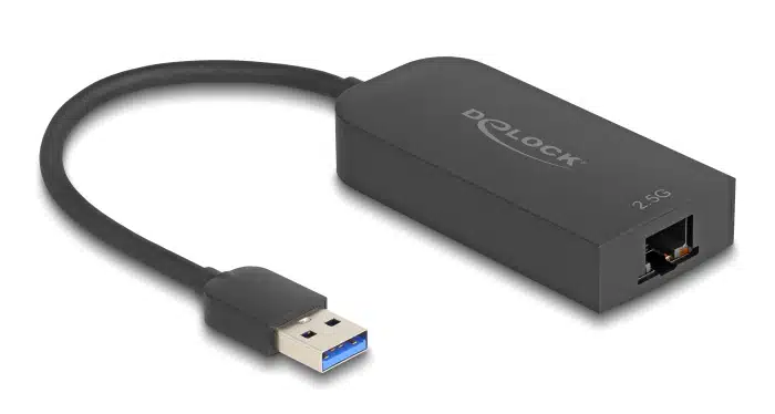 DELOCK αντάπτορας δικτύου 66045, USB, 2.5Gbps Ethernet, μαύρος - Adaptoras