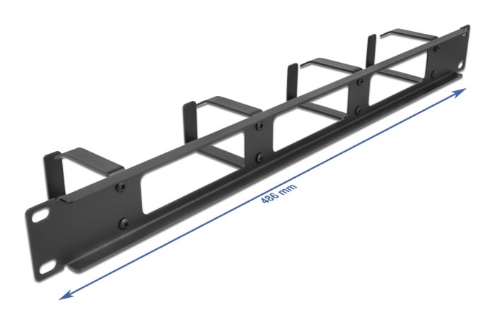DELOCK Cable Managment για rack 66658, 4 θέσεων, 1U, μεταλλικό - Image 2