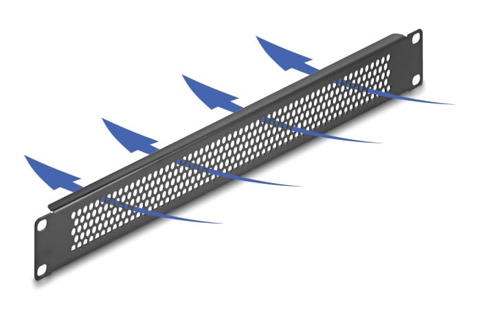 DELOCK κάλυμμα panel 67035 για 19"/1U rack, με αεραγωγούς, μαύρο - Image 2