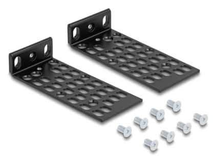 DELOCK σετ βάσεις τοποθέτησης για rack 67281, μαύρο, 2τμχ