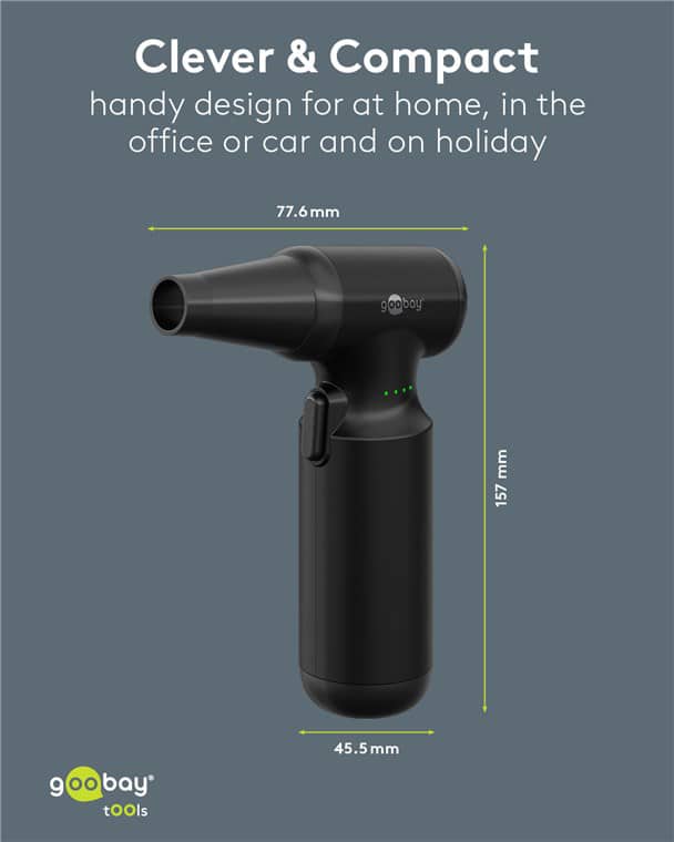 GOOBAY ηλεκτρικό air duster 77830, 100W, 6000mAh, μαύρο - Image 7