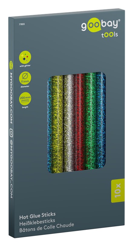 GOOBAY ράβδοι σιλικόνης 77855, Φ11mm x 200mm, glitter διάφορα χρώματα, 10τμχ - Image 7