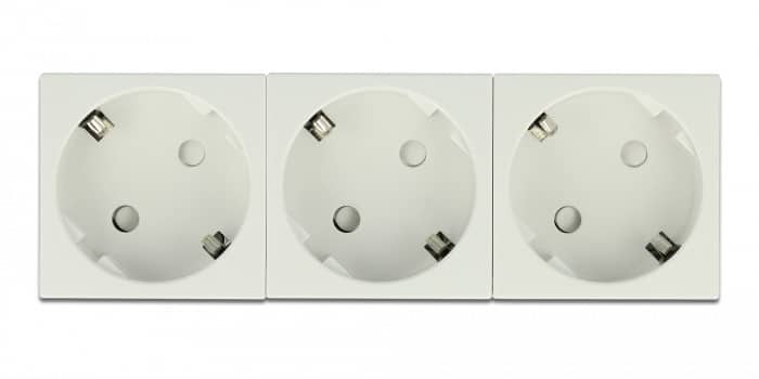 DELOCK τριπλό module πρίζας ρεύματος Easy 45 81323, 45°, 45x45mm, 5τμχ - Image 2