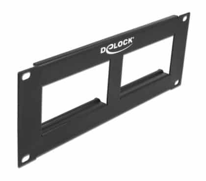 DELOCK πάνελ patch Easy 45 81379, 10", 2U, 90,5x45,2 χιλ. x2, μαύρο