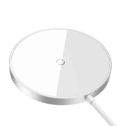 Baseus - Μαγνητικός Ασύρματος Φορτιστής Mini 3 (CCJJ040012) - Τύπου-C, 15W, 2A, 115-205 kHz - Ασημί