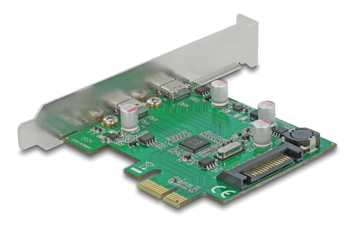 DELOCK κάρτα επέκτασης PCIe x1 σε 2x USB-C 90493, 5Gbps - Image 2