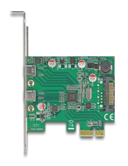 DELOCK κάρτα επέκτασης PCIe x1 σε 2x USB-C 90493, 5Gbps - Image 3