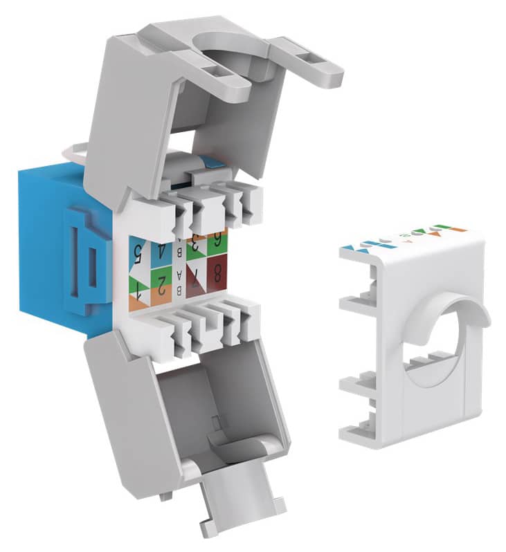 Μονάδα GOOBAY Keystone RJ45 CAT 6A 90688, UTP, μπλε - Image 2