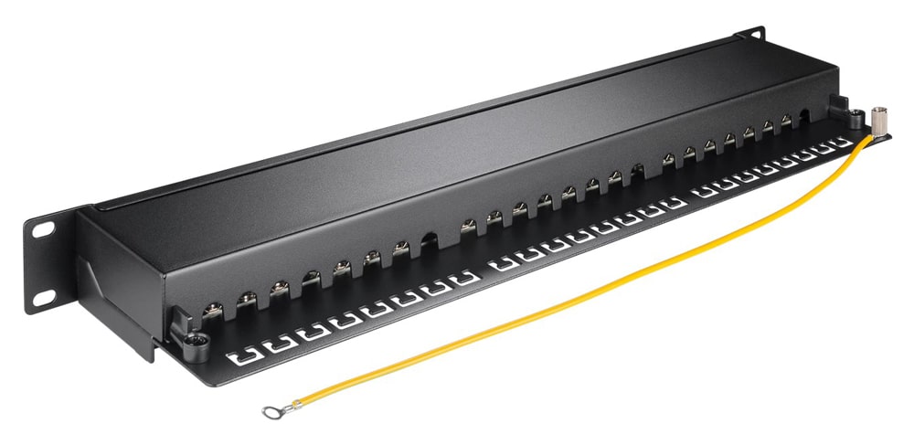 Πίνακας σύνδεσης GOOBAY 90854, 19"/1U, 24 θύρες, CAT 6a STP, μαύρo - Image 2