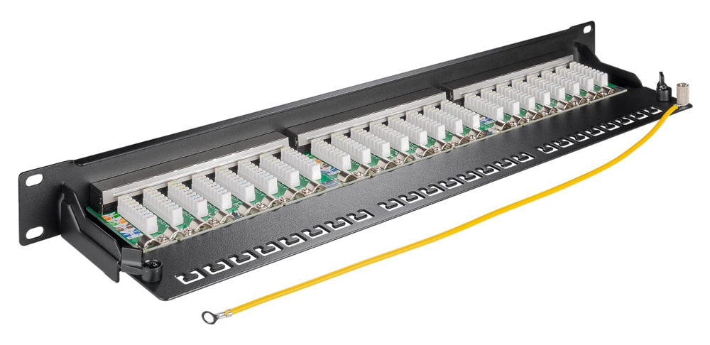 Πίνακας σύνδεσης GOOBAY 90854, 19"/1U, 24 θύρες, CAT 6a STP, μαύρo - Image 3