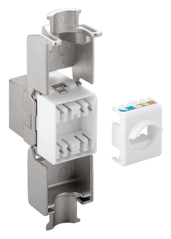 Μονάδα GOOBAY Keystone RJ45 CAT 6A 90864, STP, 500 MHz, λεπτή γραμμή, ασημί - Image 2