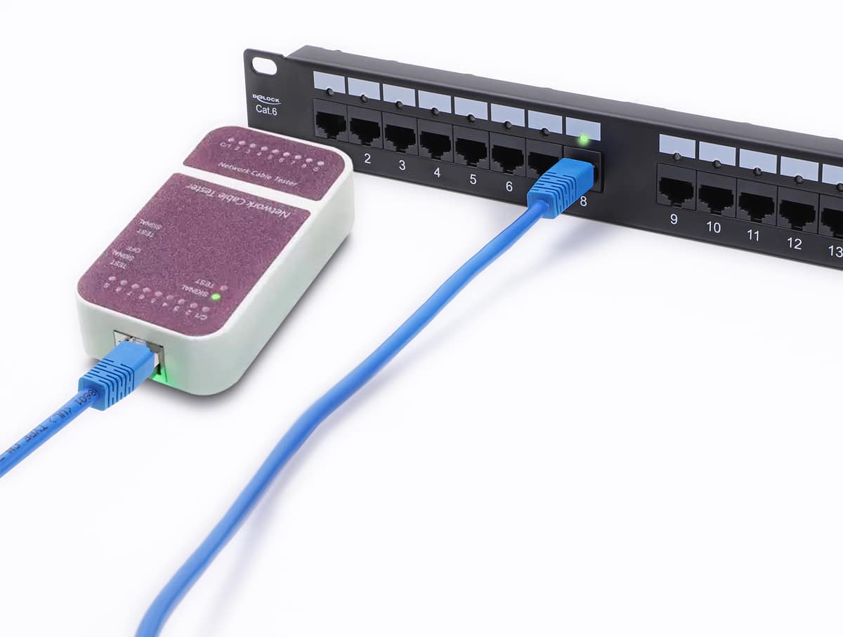 DELOCK patch panel 91087 για rack 19", 1U, 24 θυρών, CAT 6 UTP, με LED, μαύρο - Image 3