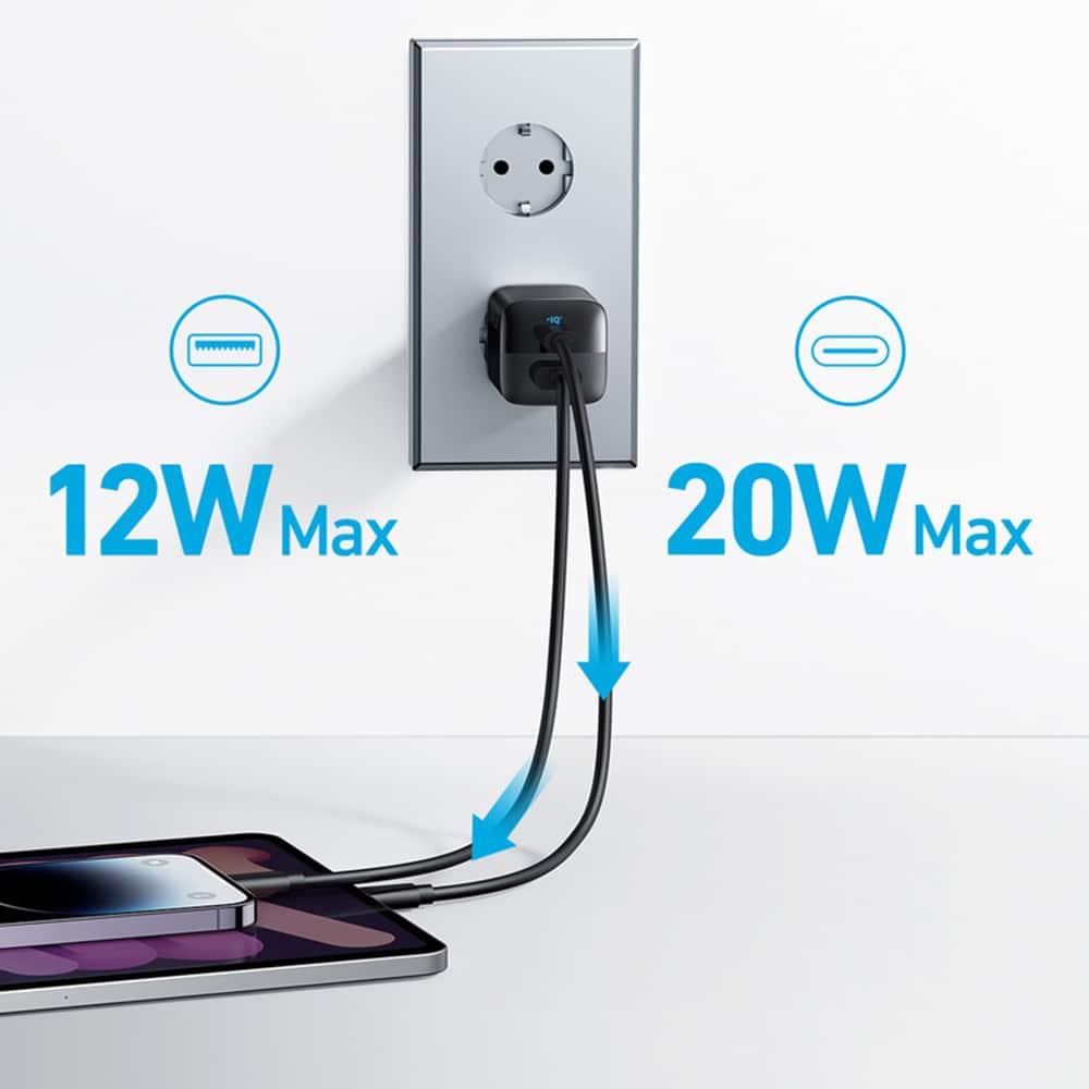Anker - Φορτιστής τοίχου 323 (A2331G11) - Type-C, USB, Γρήγορη φόρτιση, 33W - Μαύρο - Image 5