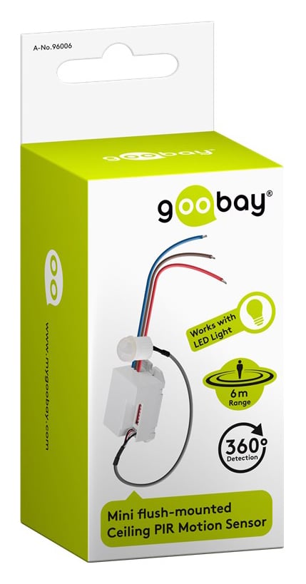 GOOBAY αισθητήρας κίνησης 96006, εσωτερική χρήση, 360°, 6m, IP20, λευκό - Image 4