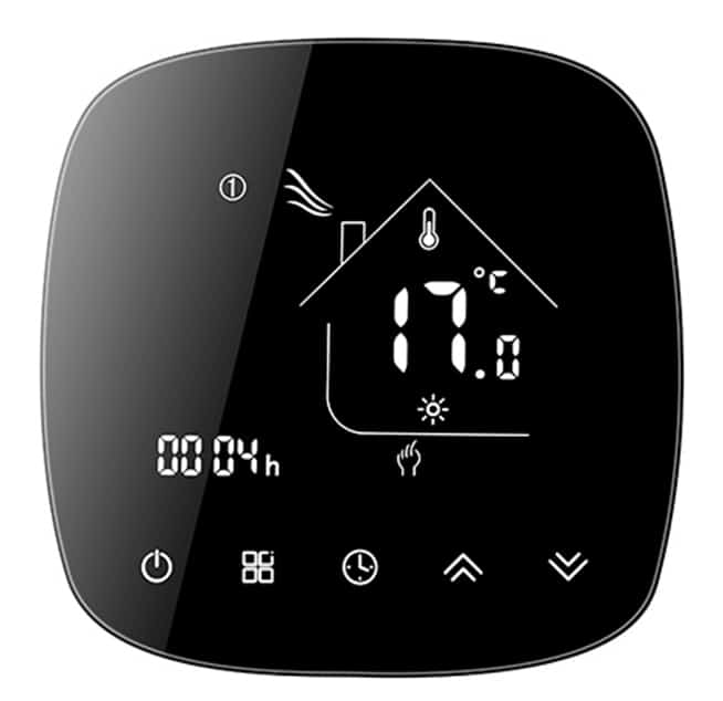 Smart θερμοστάτης αερίου BHT-001-GCLW, WiFi, χωνευτός, μαύρος - Image 4