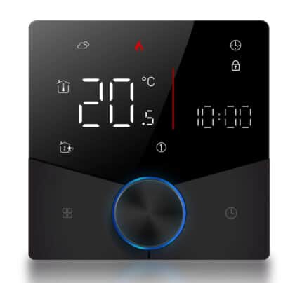Smart θερμοστάτης πετρελαίου BHT-009GBLW, WiFi, χωνευτός, μαύρος