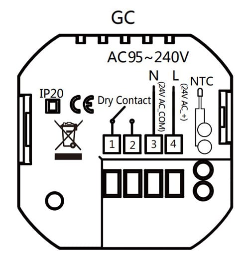 Smart θερμοστάτης αερίου BHT-009GCLW, WiFi, χωνευτός, μαύρος - Image 2