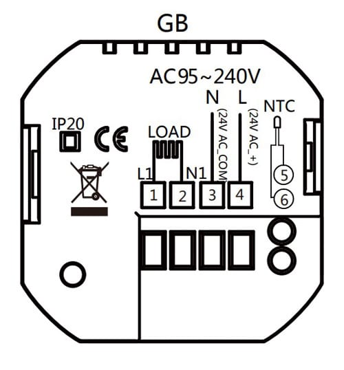 Smart θερμοστάτης πετρελαίου BHT-15GBLW, WiFi, χωνευτός, μαύρος - Image 4