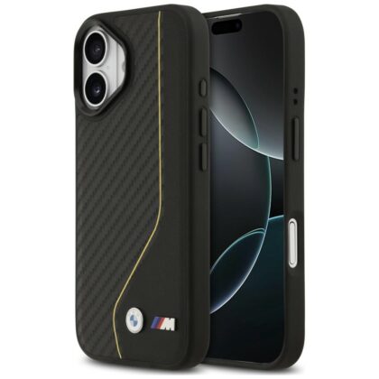 Θήκη BMW M Carbon Line & Logo MagSafe για iPhone 17 κίτρινη