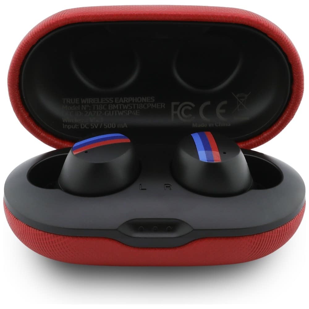 Ακουστικά Bluetooth TWS BMW Μεταλλικό λογότυπο ENC κόκκινο - Image 3