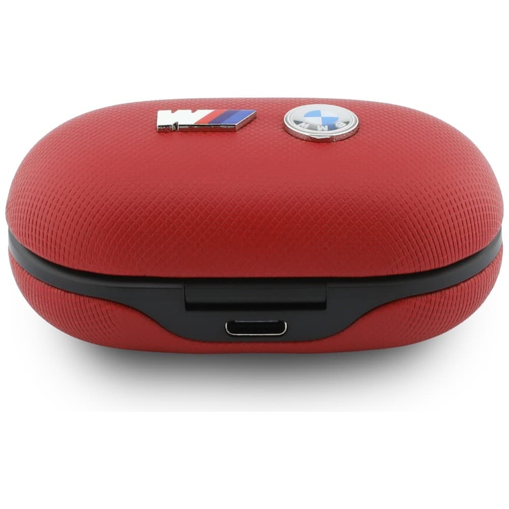 Ακουστικά Bluetooth TWS BMW Μεταλλικό λογότυπο ENC κόκκινο - Image 4