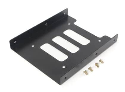 POWERTECH tray 3.5" για 2.5" HDD/SSD BRAT-003, μεταλλικό, μαύρο, 2τμχ