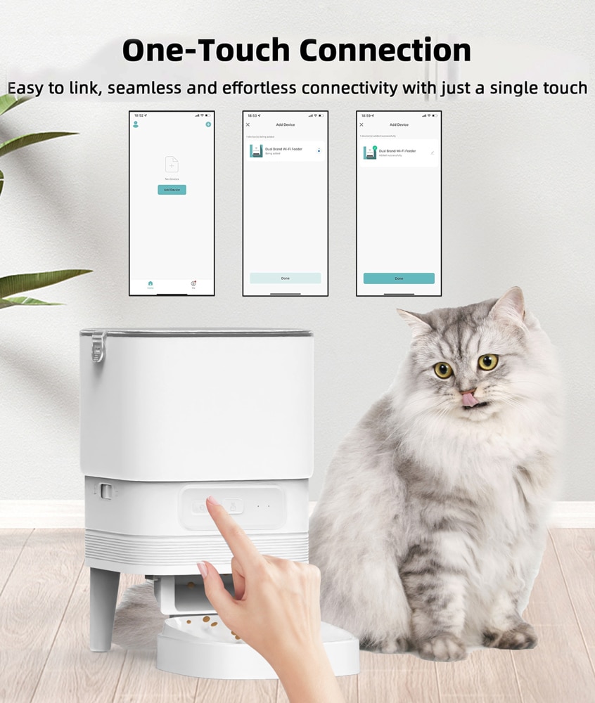BRUNO smart ταΐστρα κατοικίδιων BRN-0232, 4L, WiFi, λευκή - Image 6