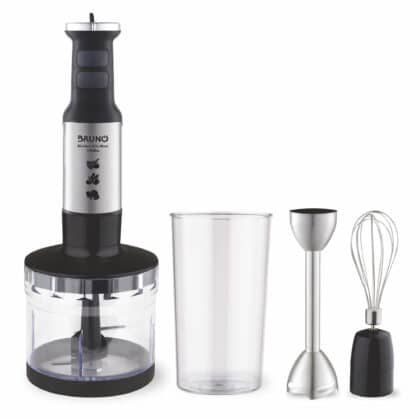 BRUNO ραβδομπλέντερ BRN-0250, 1700W Σετ 3 σε 1, ρυθμιζόμενη ταχύτητα, 4 λεπίδες, inox-μαύρο