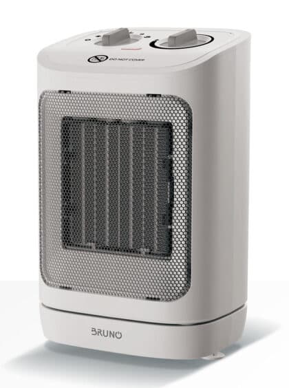 BRUNO κεραμικό αερόθερμο BRN-0255, 2000W, με θερμοστάτη/ανεμιστήρα/αυτόματη περιστροφή, λευκό