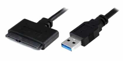 POWERTECH καλώδιο σύνδεσης HDD/SSD CAB-U032, USB 3.0 σε SATA 20cm, μαύρο