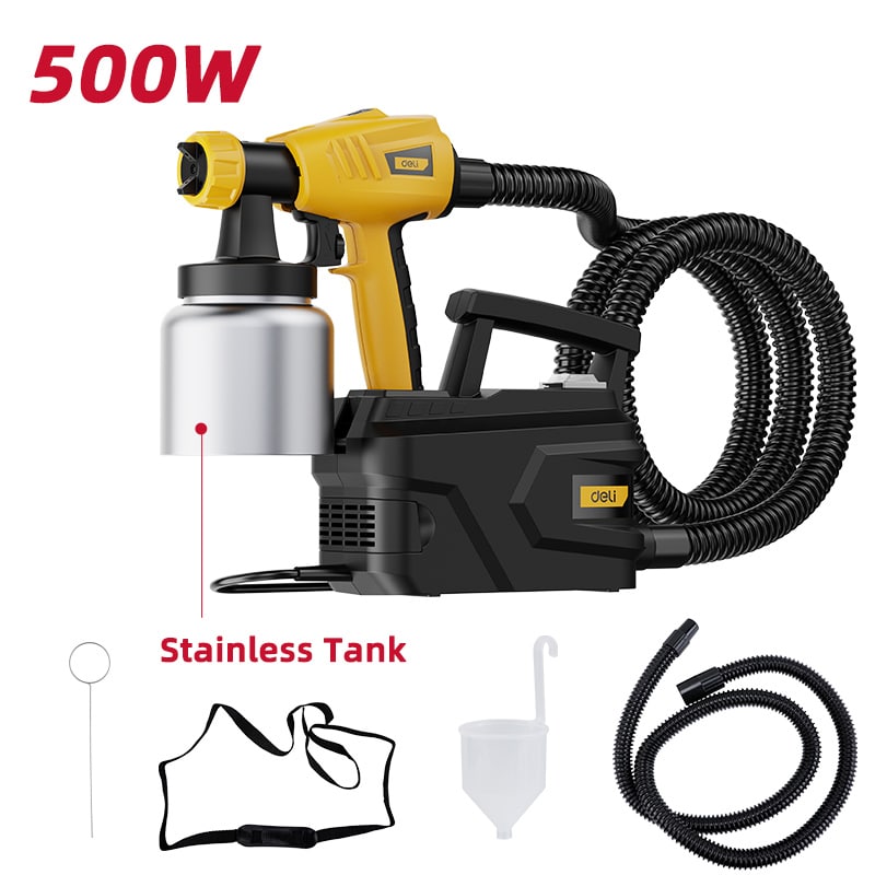 DELI ηλεκτρικό πιστόλι βαφής DC091-1 με δοχείο 800ml, 500W - Image 4