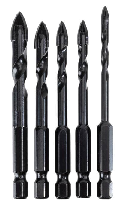 DELI σετ τρυπάνια DH-CZZ005-ED2 για γυαλί, 40Cr YG6X, 4/5/6/8/10mm, εξάγωνο, 5τμχ