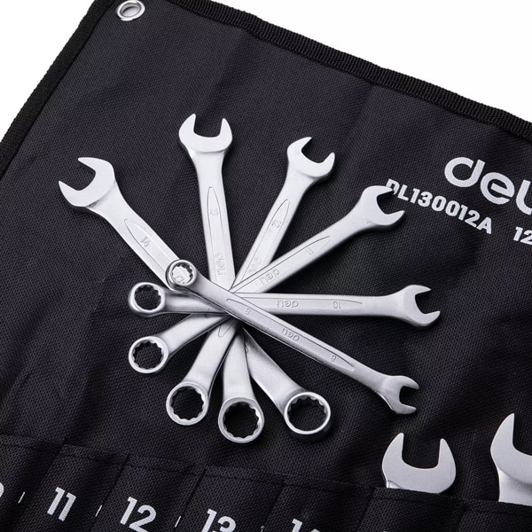 DELI σετ γερμανοπολύγωνα κλειδιά DL130012A, 6-24mm, 12τμχ - Image 2
