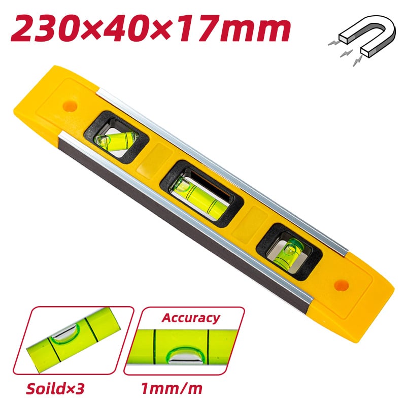 DELI αλφάδι DL290230 με 3 μάτια, πλαστικό, μαγνητικό, 23cm - Image 3